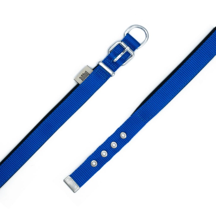 Kampçılık Doggie Konfor Dokuma Boyun Tasması Royal Mavi 2.0*30-35 cm (DSBT-2010 S)