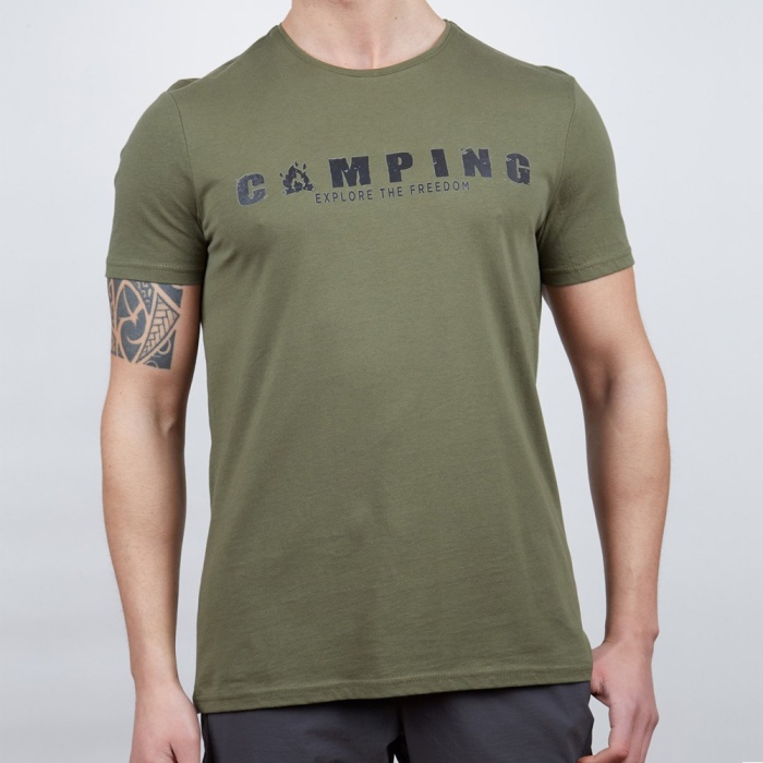 Kampçılık Alpinist Buteo Erkek T-Shirt Haki (600610)