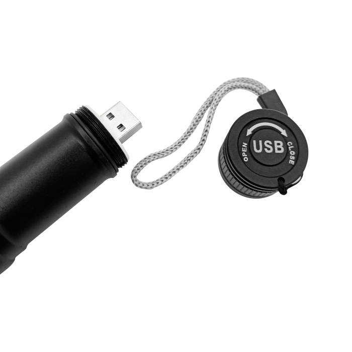 Kampçılık Panther USB Şarjlı Metal Zoomlu El Feneri PT-4060