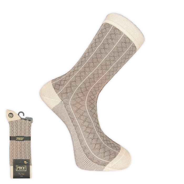 Kampçılık Pro Çorap Rambutan Modal Erkek Çorabı Krem (18132-R7)