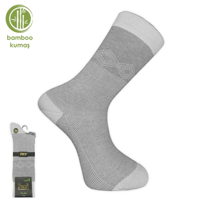 Kampçılık Pro Çorap Tumaniş Bambu Erkek Çorabı Kül Gri (17104-R5)