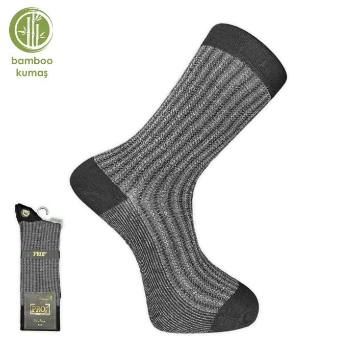 Kampçılık Pro Çorap Gence Bambu Erkek Çorabı Antrasit (17101-R3)