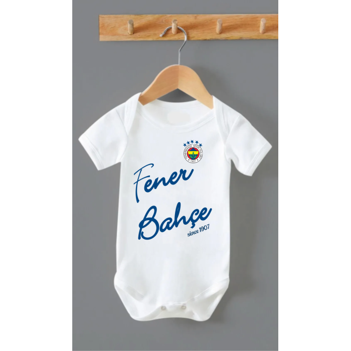 Organik %100 Pamuk FBahçe Since1907 Baskılı Bebek Body Badi Çıtçıtlı Zıbın ZBN133