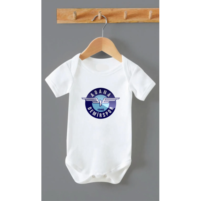 Organik %100 Pamuk Adana Demirspor Baskılı Bebek Body Zıbın ZBN0144