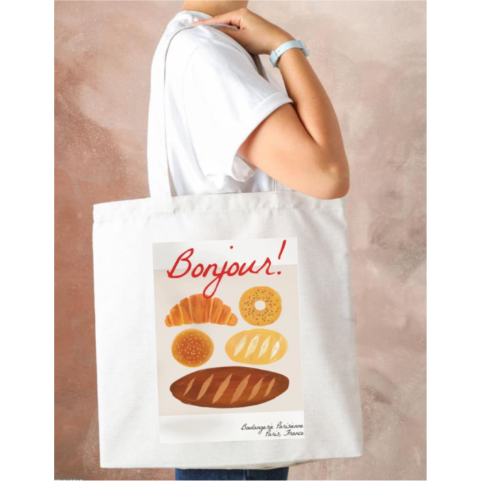 Baskılı Bez Çanta Kadın Omuz Çantası 33cm x 38cm  CNT047