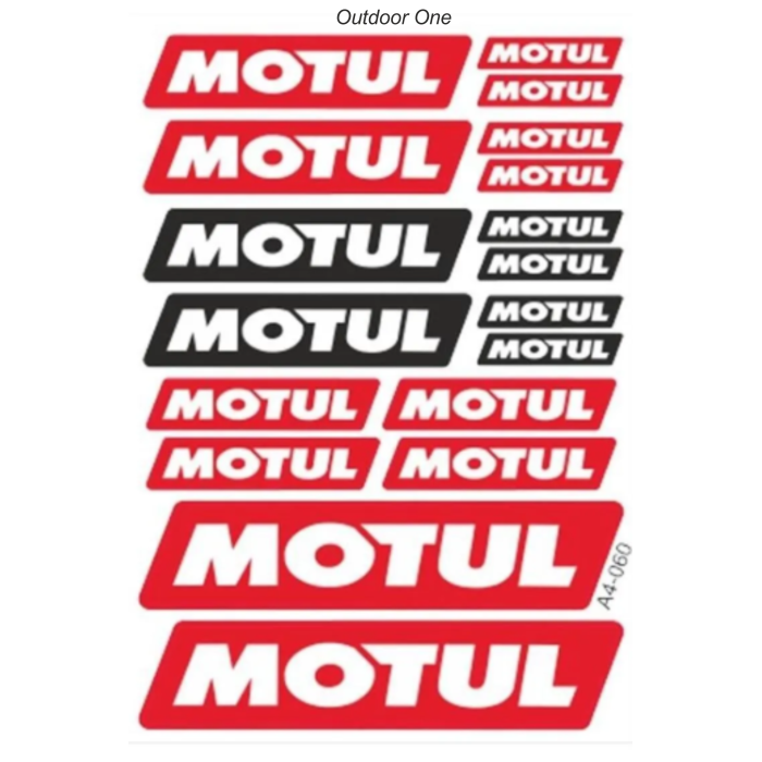 Motul A4 Boyutu 18 Parça Sticker 001