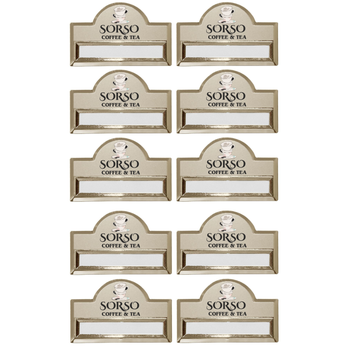 Yaka Kartı İsimlik Metal 10 Adet Mıknatıslı Logo Baskılı GOLD Premium 03