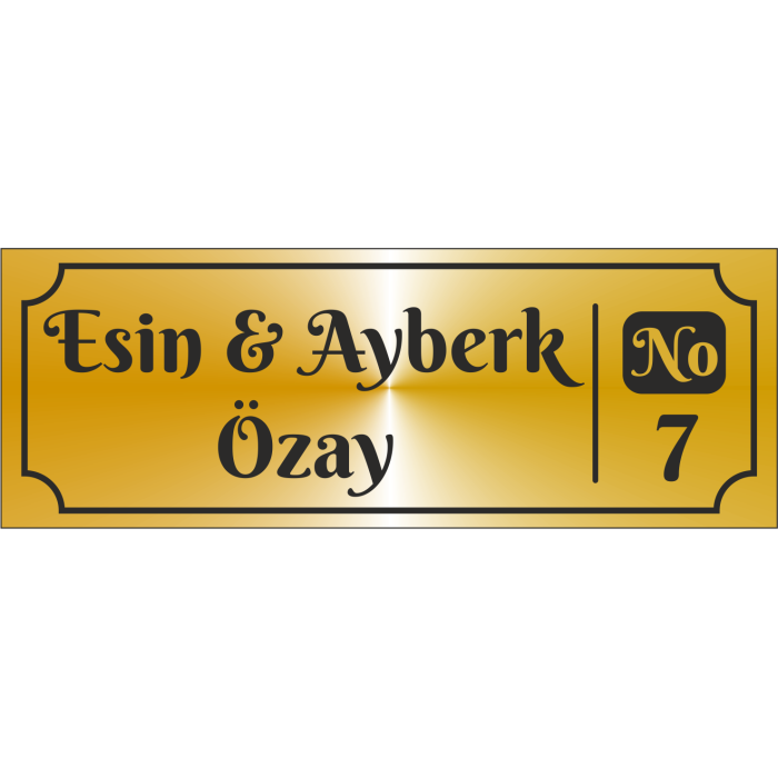 Metal Kapı İsimliği Gold 0018