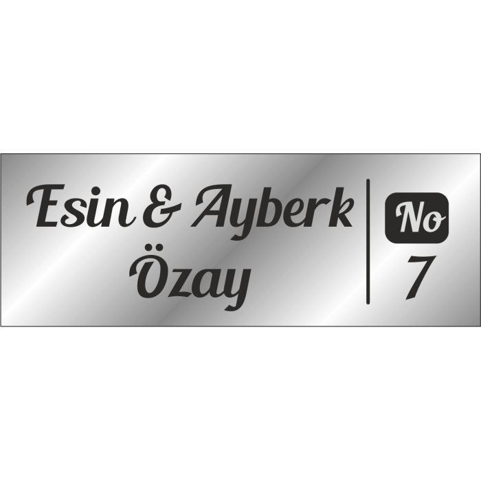 Metal Kapı İsimliği GÜMÜŞ 0020