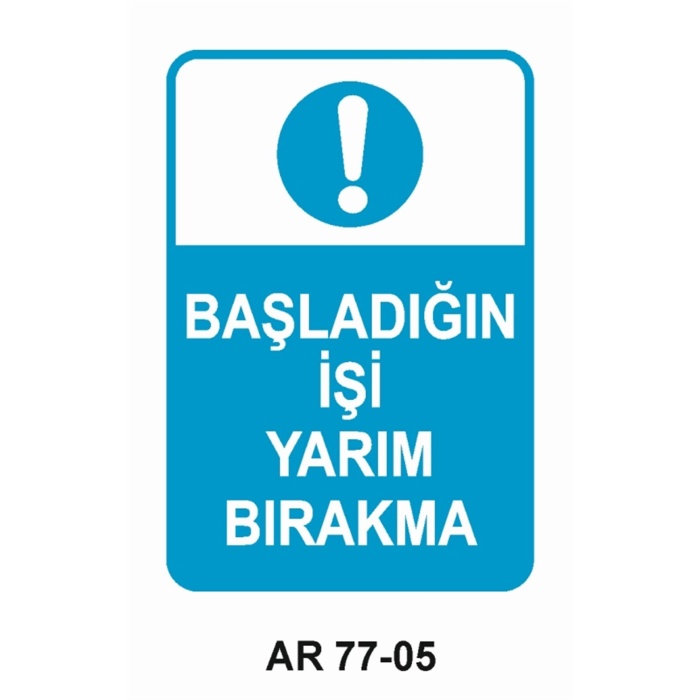 İŞ GÜVENLİĞİ UYARI LEVHASI 2 ADET 21X29CM