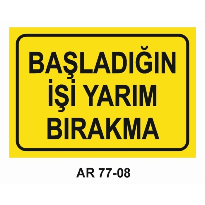 İŞ GÜVENLİĞİ UYARI LEVHASI 2 ADET 21X29CM