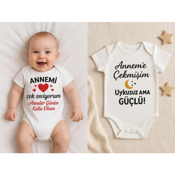 Organik %100 Pamuk Bebek Body Badi Zıbın ZBN525