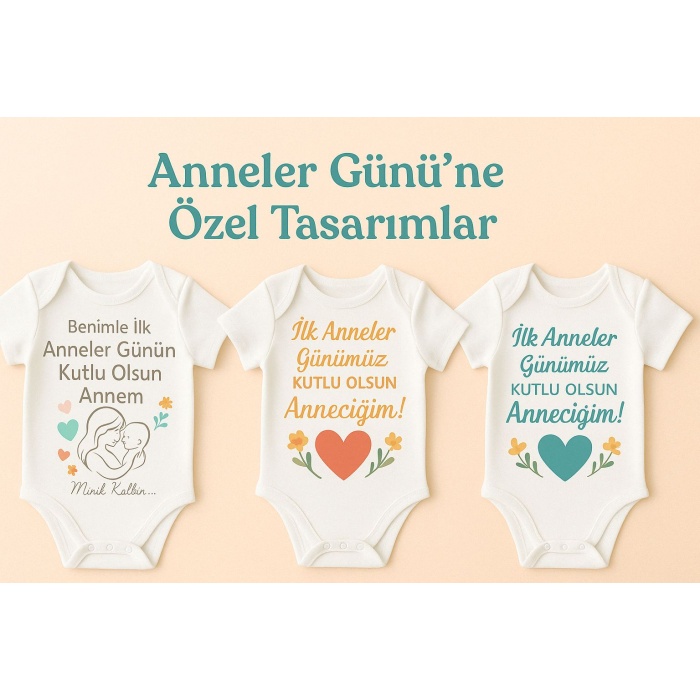 Organik %100 Pamuk Bebek Body Badi Zıbın ZBN530