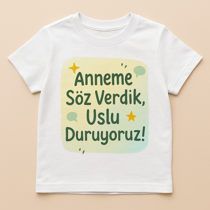 Çocuk Baskılı Bisiklet Yaka Kısa Kollu Tişört TSH0005