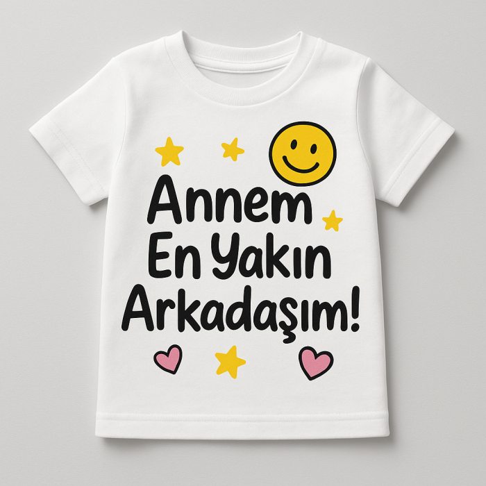 Çocuk Baskılı Bisiklet Yaka Kısa Kollu Tişört TSH0061