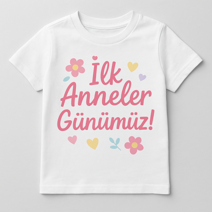 Çocuk Baskılı Bisiklet Yaka Kısa Kollu Tişört TSH0064