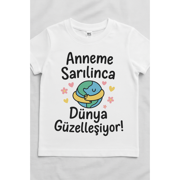Çocuk Baskılı Bisiklet Yaka Kısa Kollu Tişört TSH0065