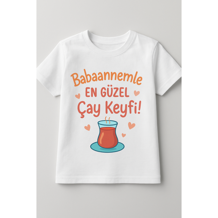 Çocuk Baskılı Bisiklet Yaka Kısa Kollu Tişört TSH0069