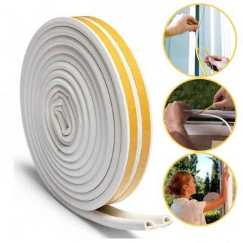 KAUÇUK Kapı Pencere Fitili Beyaz 100m-Soğuk Hava Giren Yerleri İzole Edin DOĞALGAZ DAN TASARRUF EDİN