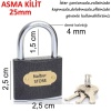 Dolap Kilidi Asma Kilit 25mm-dolabınızda-bavulunuzda,çantanızda
