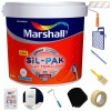 MARSHALL SİL-PAK 2.5LT=3.5KG-10 Kat Daha Fazla Silinebilir-Leke Tutmayan Teknoloji+9 Parça Boyacı Seti