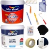 MARSHALL SİL-PAK 15LT=20KG-10 Kat Fazla Silinebilir+Tavan Boyası 10.5LT=17.5KG+9 Parça Boyacı Seti