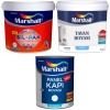 MARSHALL SİL-PAK 7.5LT=10KG-10 Kat Fazla Silinebilir+Tavan Boya 6LT=10KG+Panel Kapı Boyası 1LT