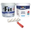MARSHALL Fit Plastik Su Bazlı İç Cephe Duvar Boyası 20KG+Tavan Boyası 10KG+Boyama Rulosu HEDİYE