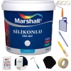 Marshall Özel Mat Duvar Boyası 2.5LT=3.5KG-Silikonlu-Tam Silinebilir-Parlak-Hızlı Kurur+9 Parça Set