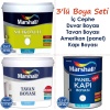 Marshall İpek Mat Silinebilir İç Cephe Duvar Boyası 20KG+Tavan Boyası 17.5KG+Panel Kapı Boyası 2.5LT