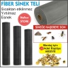 FİBER SİNEKLİK SİNEK TELİ-YIRTILMAZ-SICAĞA DARBEYE DAYANIKLI-ESNEK-En 120 cm-MONTAJ RAPTİYE HEDİYE