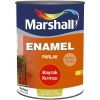 MARSHALL ENAMEL(DEKORATİF) PARLAK YAĞLI BOYA BAYRAK KIRMIZI 0.75LT=1KG-Ahşap Metal Beton Plastik İçn