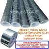 DOĞALGAZ KOMBİ FOLYO KAPLI TASARRUF BORU KILIFI 4 ADET TOPLAM 8 METRE+İZOLASYON FOLYO BANDI 5 METRE
