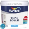 MARSHALL TAVAN BOYASI 6LT=10KG-Mükemmel Beyazlık-Ekstra Örtücülük-Nefes Alabilme-Kolay Uygulama
