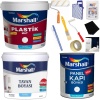 MARSHALL PLASTİK MAT Silinebilir İç Duvar Boyası 15LT+TavanBoyası 6LT+Panel Kapı Boyası 2.5LT+Set