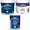 MARSHALL SİLİKONLU MAT Silinebilir İç Cephe Boyası 23KG+Tavan Boyası 17.5KG+Panel Kapı Boyası 2.5LT