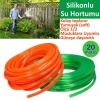 Silikonlu Bahçe Hortumu-20 Metre-Kırılmaz-Kolay Katlanır-Dayanıklı-Tüm Musluklara Uyumlu-Yumuşak
