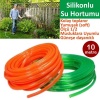 Silikonlu Bahçe Hortumu-10 Metre-Kırılmaz-Kolay Katlanır-Dayanıklı-Tüm Musluklara Uyumlu-Yumuşak