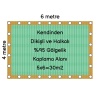 Hazır Halkalı Gölgelik %95 5mx6m=30m2-Montajı İçin 10 metre 3mm halat hediye-Montajı Kolay