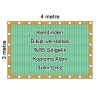 Hazır Halkalı Gölgelik %95 3mx4m=12m2-Montajı İçin 10 metre 3mm halat hediye-Montajı Kolay