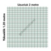 PVC KAPLI METAL PUNTALI BAHÇE TELİ 2 Metre-En=1,20m-Kalınlık=0,9mm -1.20mx2m=2.40m2 Alan Kaplar