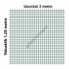 PVC KAPLI METAL PUNTALI BAHÇE TELİ 3 Metre-En=1,20m-Kalınlık=0,9mm -1.20mx3m=3.6m2 Alan Kaplar