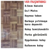 Yer Zemin Kaplaması Muşamba 0.6mm Kare Parke Desen-1 Metre-Darbeye yırtılmaya dayanıklı-Kaymaz taban