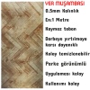 Yer Zemin Kaplaması Muşamba 0.6mm Çapraz Ağaç Parke Desen-3 Metre-Yırtılmaya dayanıklı-Kaymaz taban