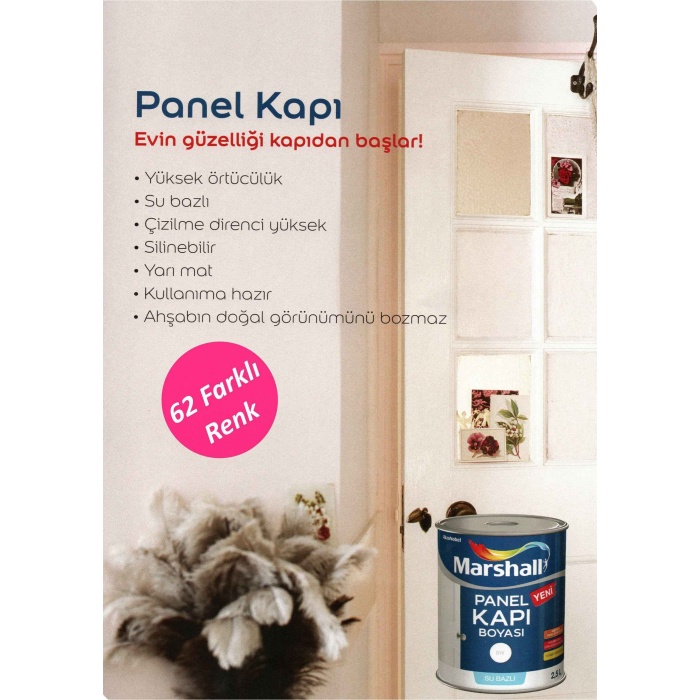 MARSHALL SİL-PAK 15LT=20KG-10 Kat Fazla Silinebilir+Tavan Boya 10.5LT=17.5KG+Panel Kapı Boyası 2.5LT