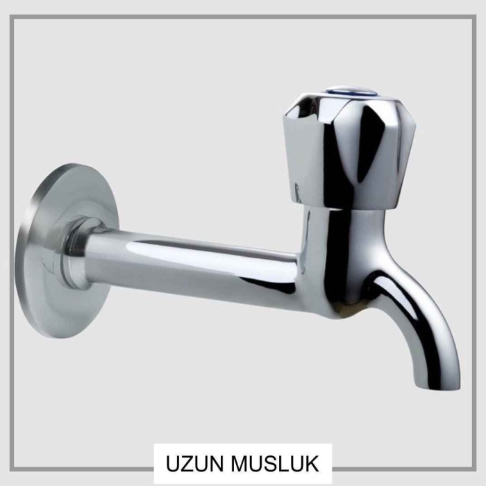 UZUN MUSLUK-Krom-Prinç-Yerli Üretim-Su Tasarruflu-Hortum Takabilirsiniz-Montaj İçin Keten Hediye