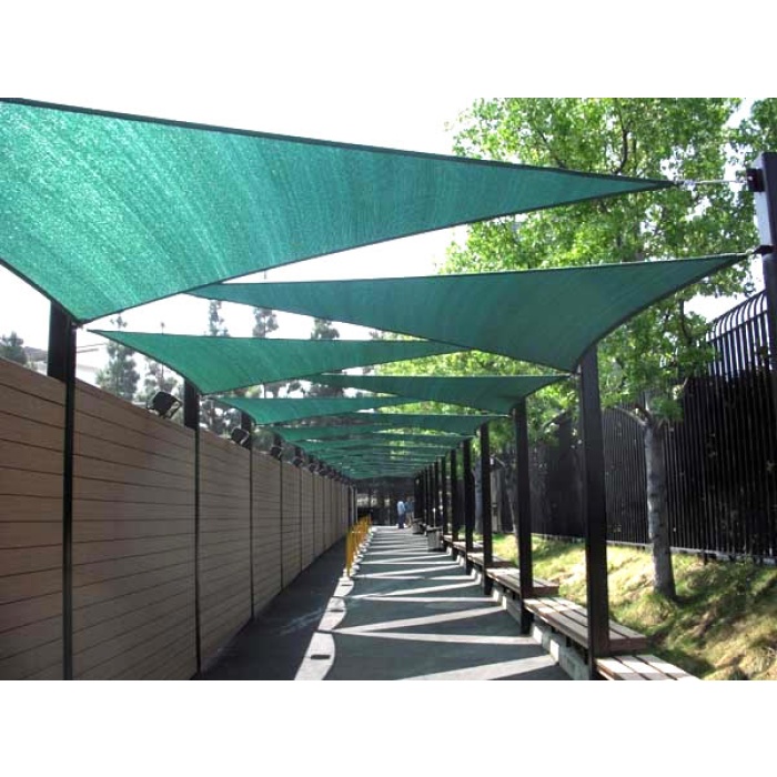 Hazır Halkalı Gölgelik %95 4mx6m=24m2-Montajı İçin 10 metre 3mm halat hediye-Montajı Kolay