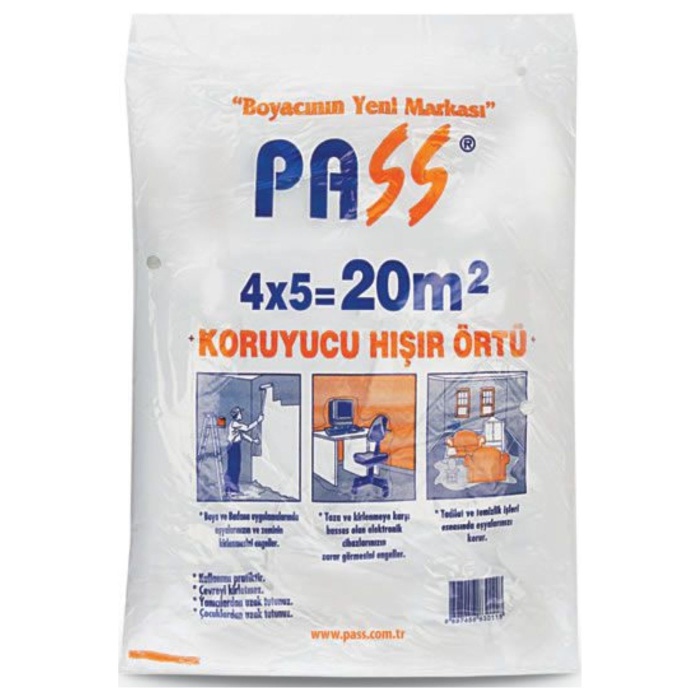 HIŞIR KORUMA BOYA ÖRTÜSÜ-20m2-Eşyalarınız Temiz Kalır-Sonradan Temizlik Yapmak Gerektirmez-PRATİK