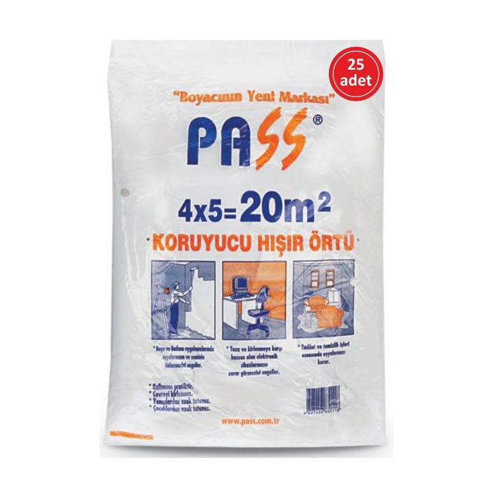 HIŞIR KORUMA BOYA ÖRTÜSÜ-20m2-25 Adet-Eşyalarınız Temiz Kalır-Sonradan Temizlik Yapmak Gerektirmez