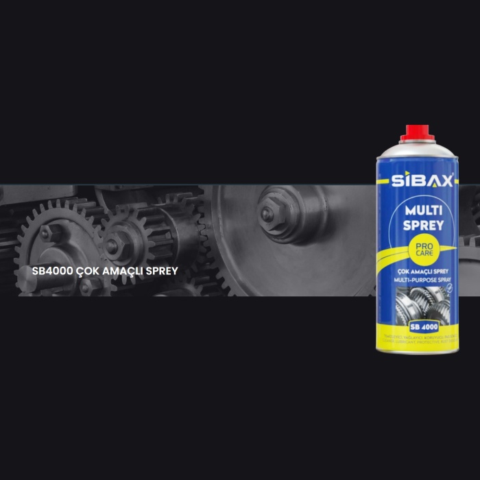 SİBAX Çok Amaçlı Bakım Spreyi 200ml SB4000 4 ADET-Temizler-Yağlar-Korur-Gıcrtıları keser-Pası çözer